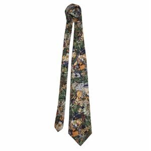 CAMBRIDGE CLASSICS Men's Silk Tie Exotic Forest Animal Print Men's Accessories